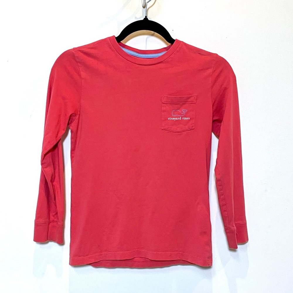 Boys' Garment-Dyed Vintage Whale Long-Sleeve Pocket Tee